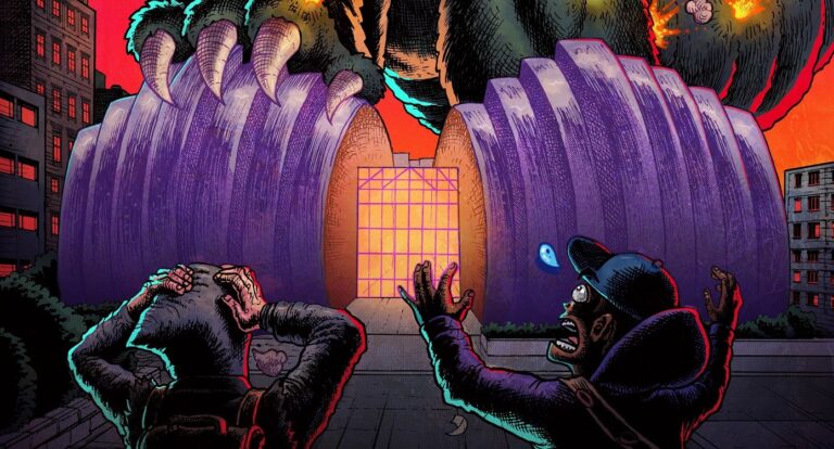 King of the Monsters wreaking havoc on Kansas City’s iconic landmark at the final stop of Godzilla Band. America Tour