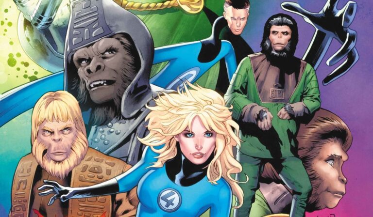 Fantastic Four crashing on Planet of the Apes